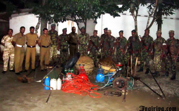 අනවසරයෙන් පවත්වාගෙන ගිය මැණික් ගරන ස්ථානයක්